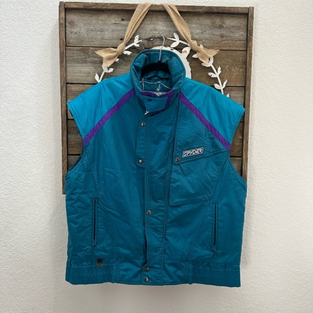 VTG Spyder‎ ski vest bright blue full zip men’s size XL